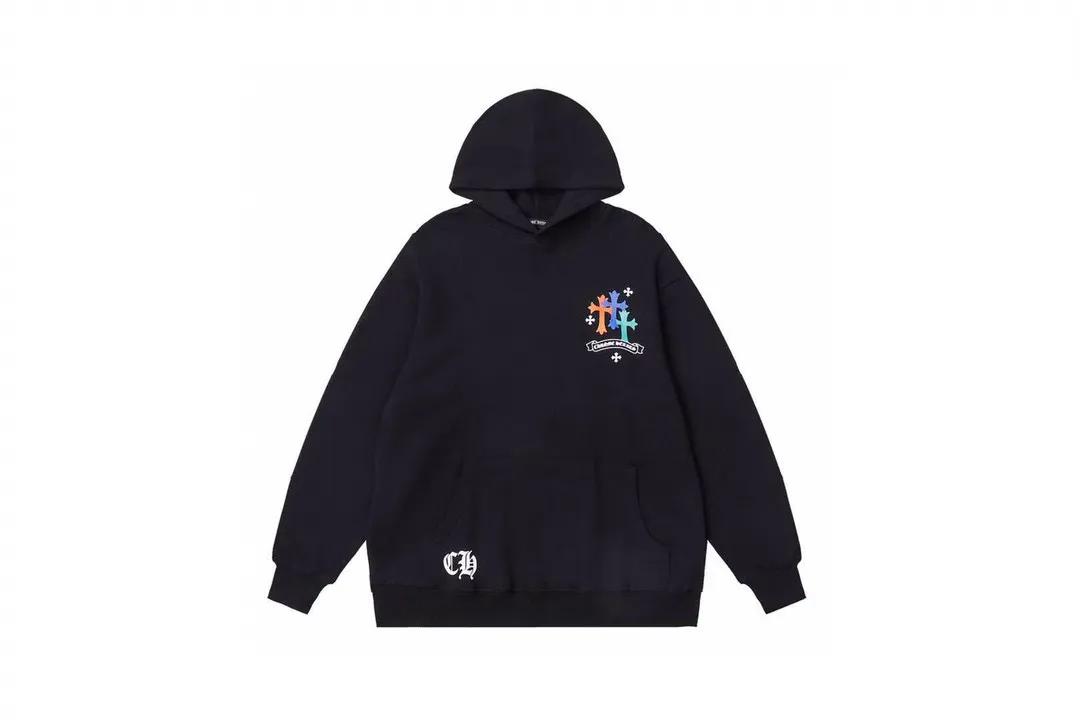 M01—P210 -Chrome Hearts/Chrome Hearts printed sweatshirt cardigan jacket -420 grams of high-density, high-quality wool, soft, delicate and skin-friendly, soft and silky to the touch, warm and skin-friendly -The hardware zipper accessories are all customized and full of details -Colour: black white -Size: S M L XL